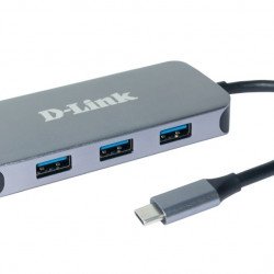 Аксесоари за лаптопи DLINK 6-in-1 USB-C Hub with HDMI/Gigabit Ethernet/Power Delivery