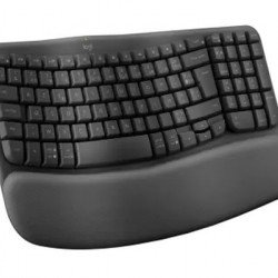 Клавиатура LOGITECH Wave Keys wireless ergonomic keyboard - GRAPHITE - US INT`L - 2.4GHZ/BT - N/A - INTNL-973 - UNIVERSAL