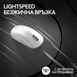 Мишка LOGITECH Геймърска мишка Logitech G Pro X Superlight 2 Wireless White