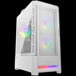 Кутии и Захранвания COUGAR Airface RGB White, Mid Tower, 2x 140 1x120 ARGB Fans, RGB Button,  4mm Tempered Glass, Mini ITX / Micro ATX / ATX / CEB/ E-ATX, USB 3.0 x 2, USB 2.0 x 1, 4 Pole Headset Audio Jack x1