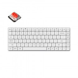 Клавиатура Геймърска механична клавиатура Keychron K3 Pro White QMK/VIA Gateron Low Profile Red Switch, RGB Backlight