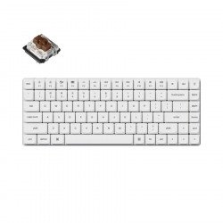 Клавиатура Геймърска механична клавиатура Keychron K3 Pro White QMK/VIA Hot-Swappable Gateron Low Profile Brown Switch, RGB Backlight