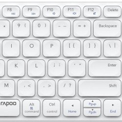 Клавиатура RAPOO Комплект клавиатура и мишка RAPOO 9700M, Multi mode, Bluetooth, 2.4Ghz, Безжичен, Бял