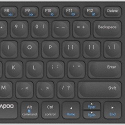 Клавиатура RAPOO Комплект клавиатура и мишка RAPOO 9700M, Multi mode, Bluetooth, 2.4Ghz, Безжичен, Тъмносив