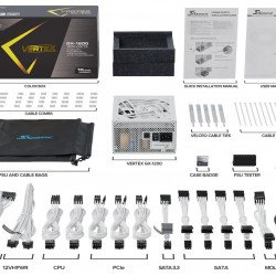 Кутии и Захранвания SEASONIC Захранващ блок SEASONIC VERTEX GX-1200 1200W White, 80+ Gold PCIe 5.0, Fully Modular