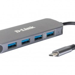 Аксесоари за лаптопи DLINK USB-C to 4-Port USB 3.0 Hub with Power Delivery