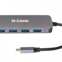 Аксесоари за лаптопи DLINK USB-C to 4-Port USB 3.0 Hub with Power Delivery