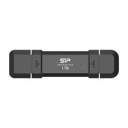 USB Преносима памет SILICON POWER Външен SSD Silicon Power DS72 Black, 1TB, USB-A и USB-C 3.2 Gen2