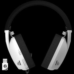 Слушалки CANYON Ego GH-13, Gaming BT headset, +virtual 7.1 support in 2.4G mode, with chipset BK3288X, BT version 5.2, cable 1.8M, size: 198x184x79mm, White