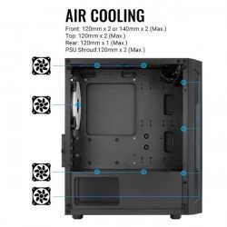 Кутии и Захранвания AEROCOOL кутия Case mATX - Trinity Mini-G-BK-v3 - 3 fans included, Tempered Glass