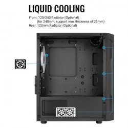 Кутии и Захранвания AEROCOOL кутия Case mATX - Trinity Mini-G-BK-v3 - 3 fans included, Tempered Glass