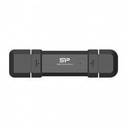 Външни твърди дискове SILICON POWER Външен SSD Silicon Power DS72 Black, 500GB, USB-A и USB-C 3.2 Gen2