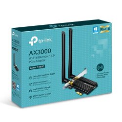 Мрежово оборудване TP-LINK 2-лентов Bluetooth 5.0 Wi-Fi6 PCIe адаптер  Archer TX50E AX3000