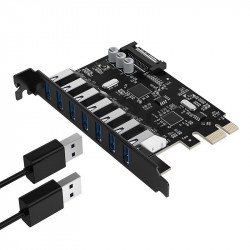 SSD Твърд диск ORICO PCI-E card 7 x USB3.0 port 5Gbps - PVU3-7U-V1