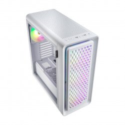 Кутии и Захранвания FORTRON Кутия FSP CUT593, ATX, Ultra-Tower, Type-C, 4 x ARGB 140mm, Бяла