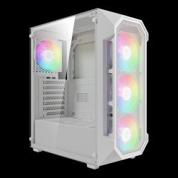 Кутии и Захранвания GAMDIAS кутия Case ATX - AURA GC1 Elite White - Mesh, RGB, Tempered Glass