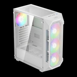 Кутии и Захранвания GAMDIAS кутия Case ATX - AURA GC1 Elite White - Mesh, RGB, Tempered Glass