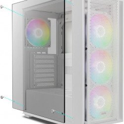 Кутии и Захранвания GAMDIAS кутия Case ATX - AURA GC2 Elite White - Mesh, RGB, Tempered Glass