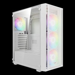 Кутии и Захранвания GAMDIAS кутия Case ATX - AURA GC2 Elite White - Mesh, RGB, Tempered Glass