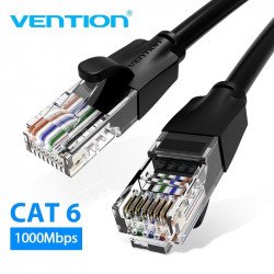 Кабел / Преходник Vention Кабел LAN UTP Cat.6 Patch Cable - 5M Black - IBEBJ