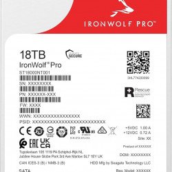 Хард диск SEAGATE IronWolf ST18000NT001, 18TB, 256MB Cache, SATA 6.0Gb/s