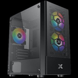 Кутии и Захранвания XIGMATEK Oreo Black EN47758, M-ATX, USB3.0x1+USB2.0x2, Meshed Grill FP, Left TG, 3PCS X24F Fixed RGB Fan