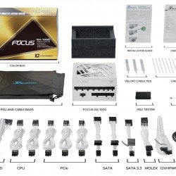 Кутии и Захранвания SEASONIC захранване PSU ATX 3.0 1000W Gold - FOCUS GX-1000 White - SSR-1000FX3-W