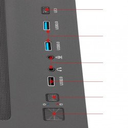 Кутии и Захранвания AEROCOOL кутия Case ATX - Dryft-G-BK-v1 - RGB