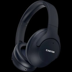 Слушалки CANYON OnRiff 10, Canyon Bluetooth headset,with microphone,with Active Noise Cancellation function, BT V5.3 AC7006, battery 300mAh, Type-C charging plug, PU material, size:175*200*84mm, charging cable 80cm and audio cable 150cm, Black, weight:253g