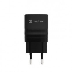 Аксесоари за лаптопи Natec USB Charger  Ribera Gan 1X USB-A + 1X USB-C 30W, Black