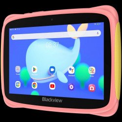 Таблет BLACKVIEW Tab 3 Kids, Pink, 7-inch HD 1024*600, 7731E Quad-core 1.3GHz, Front 0.3MP; Rear 2MP Camera, 2GB/32GB, 3280mAh battery, Doke 3.0 Go (Android 13), WiFi version, 802.11 b/g/n(2.4GHz), Bluetooth