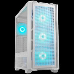 Кутии и Захранвания COUGAR Case MX600 RGB White, Full Tower, Mini ITX/Micro ATX / ATX / CEB / E-ATX, Type-C, USB 3.0 x 2, USB 2.0 x 1,4 Pole Headset Audio Jack, RGB Button, 120mm ARGB fan, Tempered glass, 235 x 515 x 478 (mm)