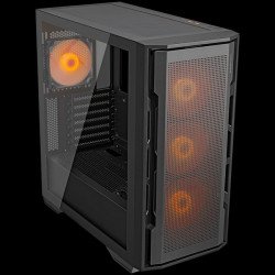 Кутии и Захранвания COUGAR Case Uniface RGB, Mid Tower, Mini ITX/Micro ATX / ATX / CEB / E-ATX, Type-C, USB 3.0 x 2, USB 2.0 x 1, Audio/Mic 3.5mm jack x 1, 120mm ARGB fan, Tempered glass, 230 x 493 x 475 (mm)