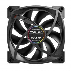 Охладител / Вентилатор Montech вентилатор RX120 PWM, REVERSE Fan, 120mm, ARGB, Black