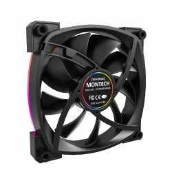 Охладител / Вентилатор Montech вентилатор RX120 PWM, REVERSE Fan, 120mm, ARGB, Black